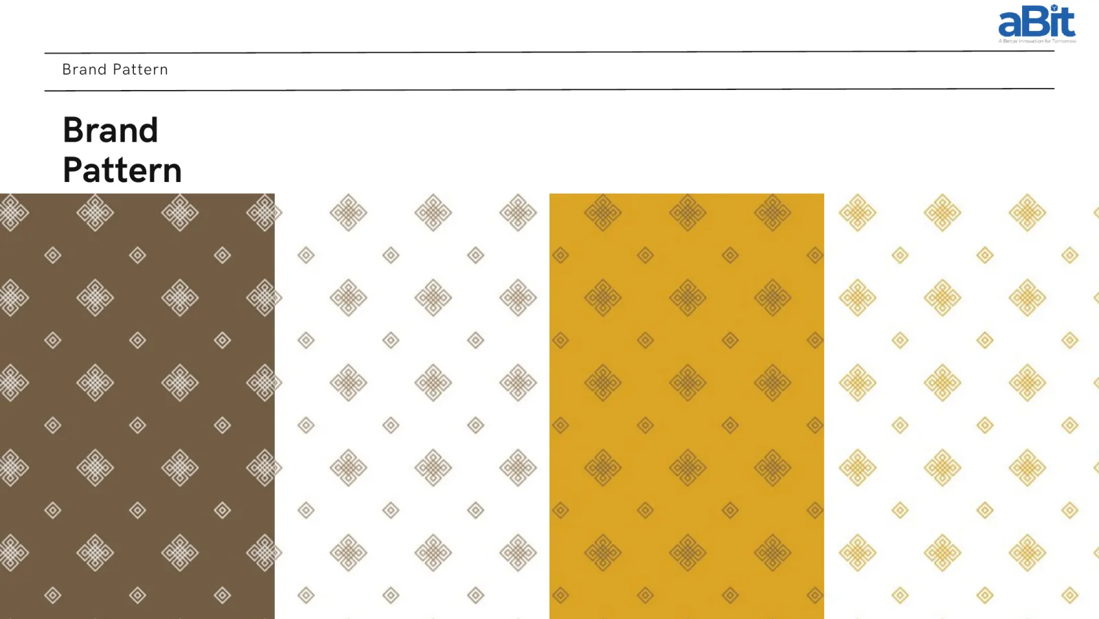 The Mani Ratna brand pattern in brown, neutral and gold