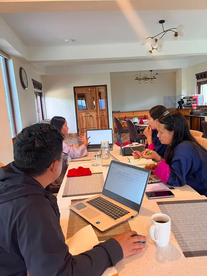 eZee Optimus Cloud POS order summary screen during training at Norbu Lingka Resort