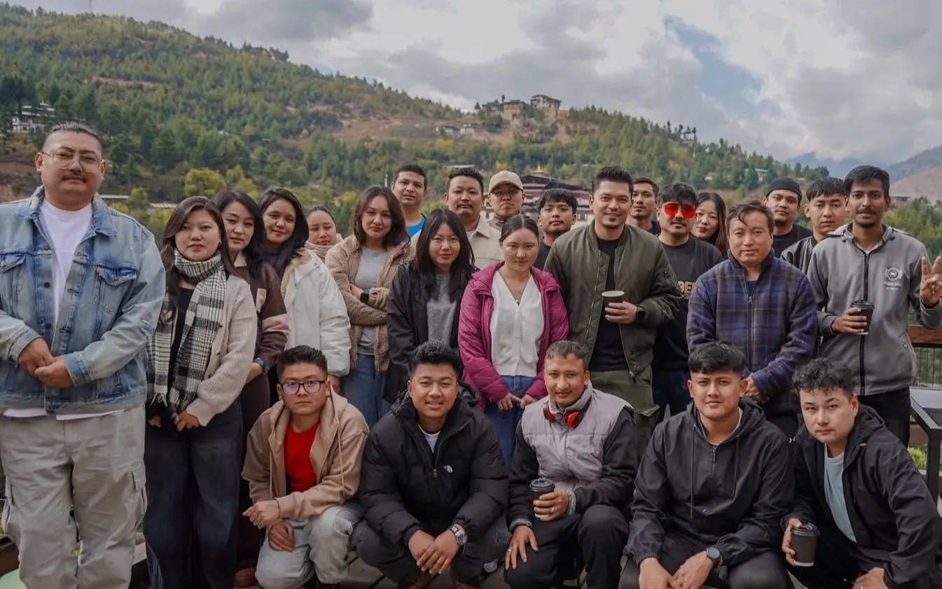 The aBit team gathered for a group photo on an offsite